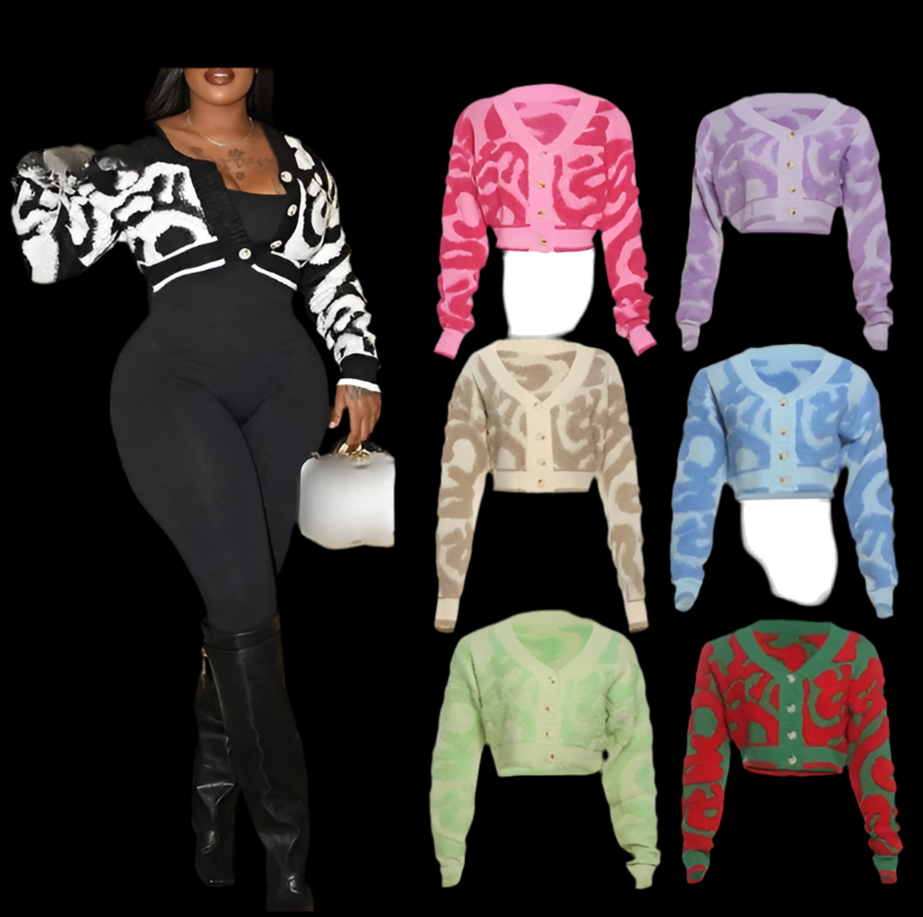 Women Knitted Cardigan Sweater Women V-Neck Button Autumn Stylish Casual Long Sleeve Warm Wild Streetwear Knit Jumper - Luxa Rova