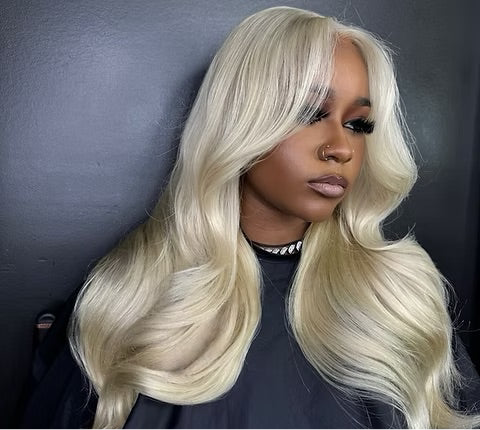 Blonde 613 Straight + Body Wave Human Hair Wig 13x6