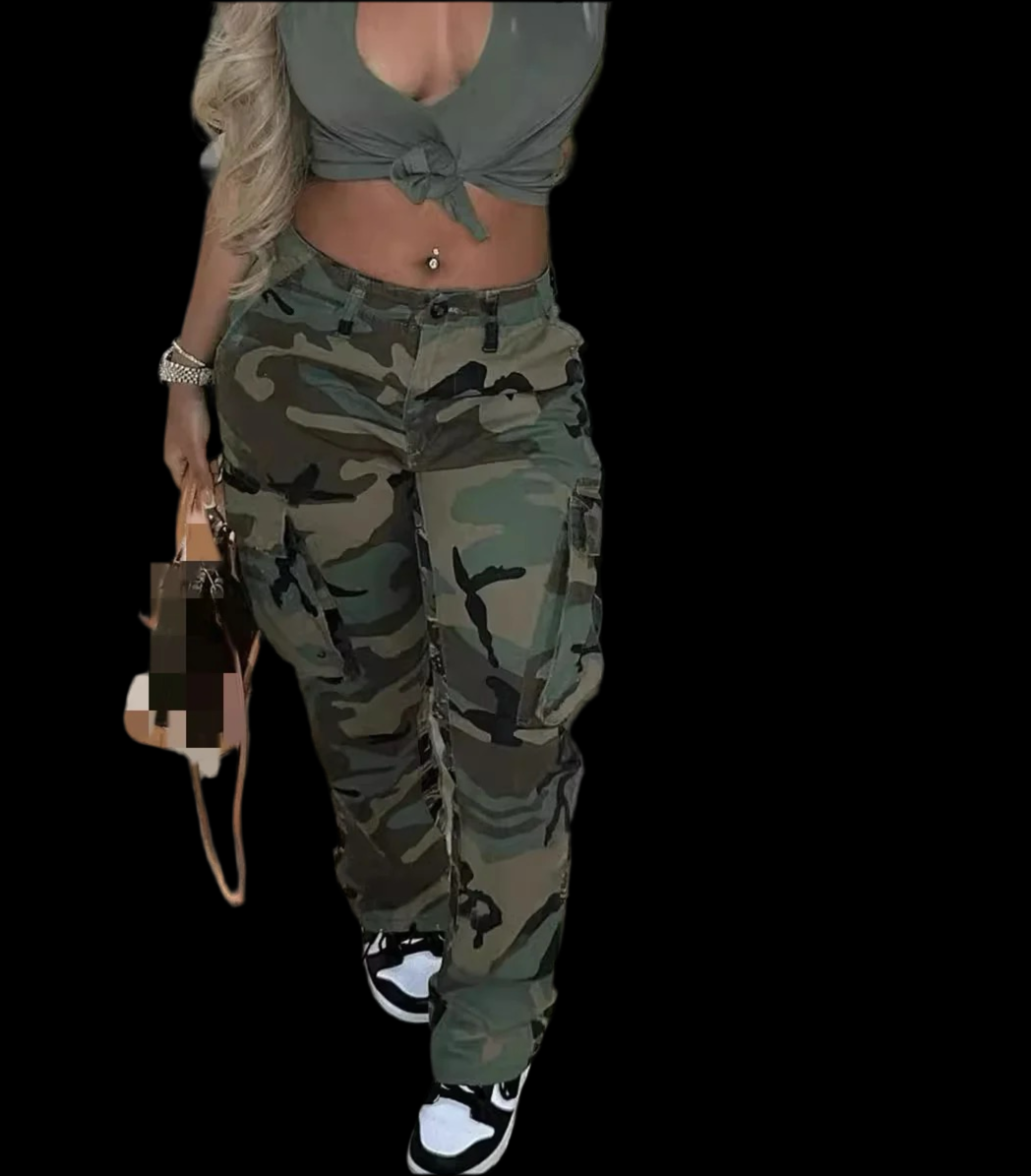 Camo Cargo Pants - Luxa Rova