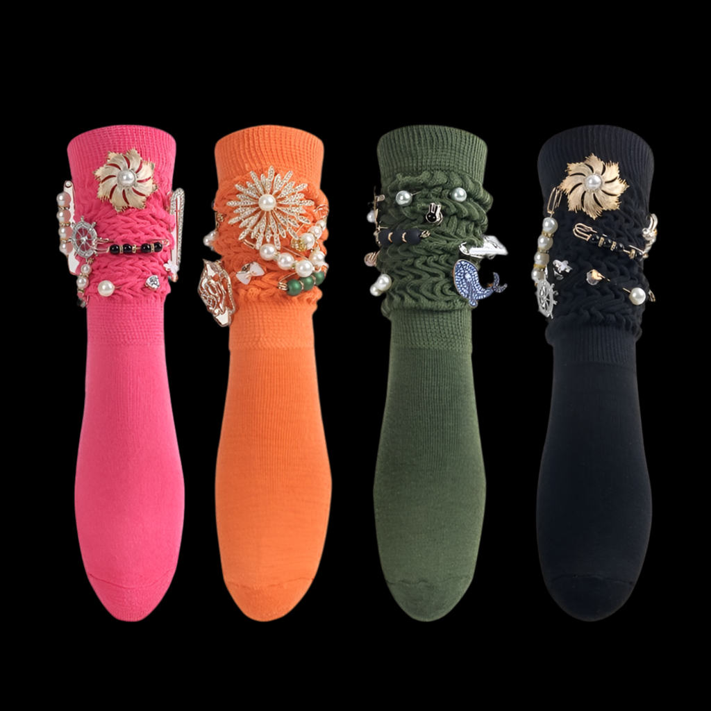 Slouch Socks With Charms - Luxa Rova