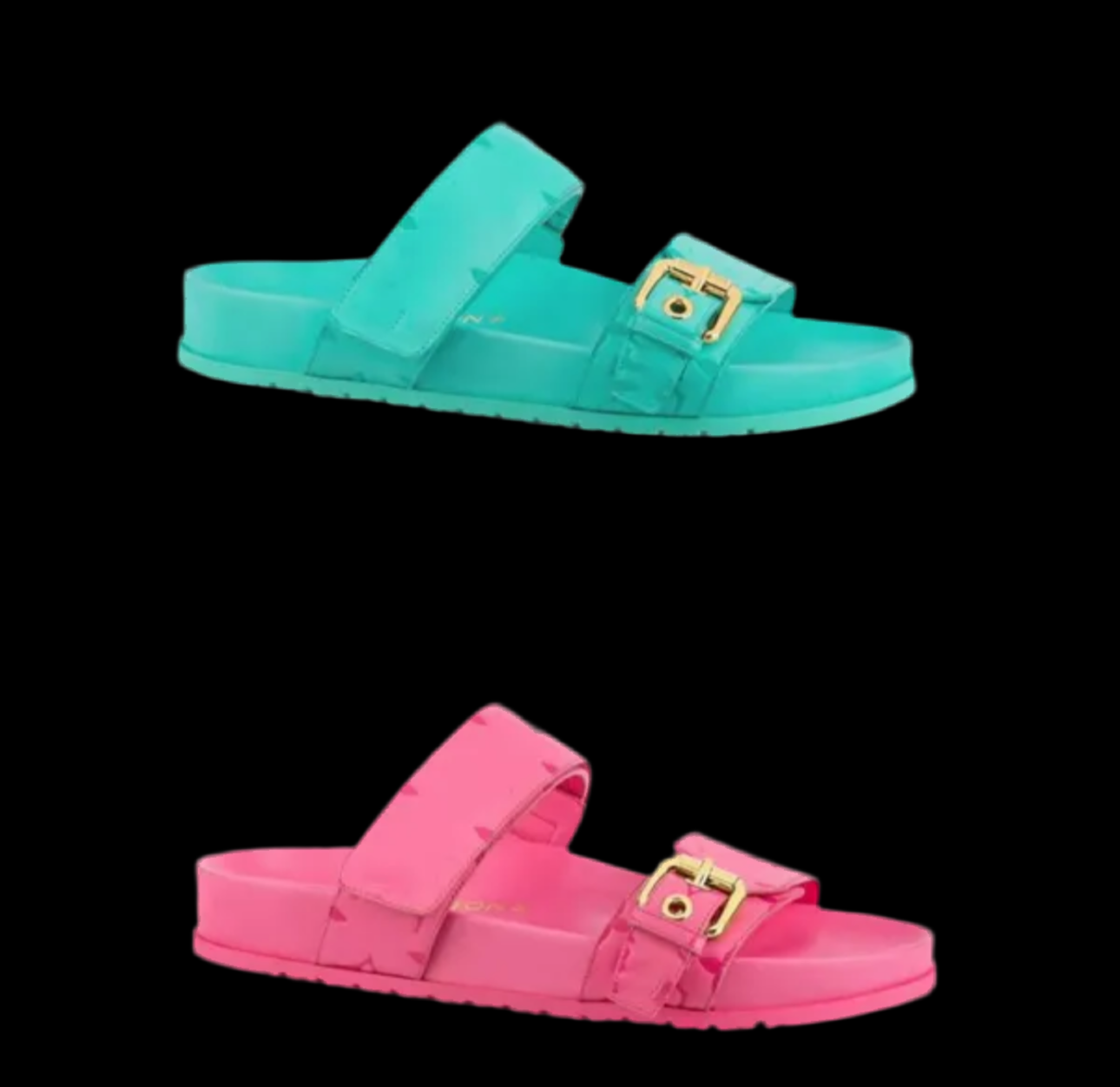 Leather Monogram Sandals