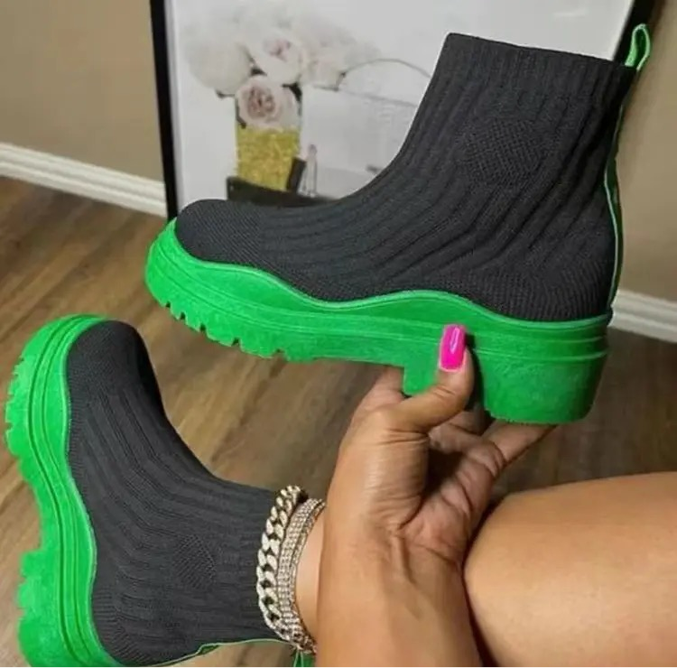 Platform Neon Boots