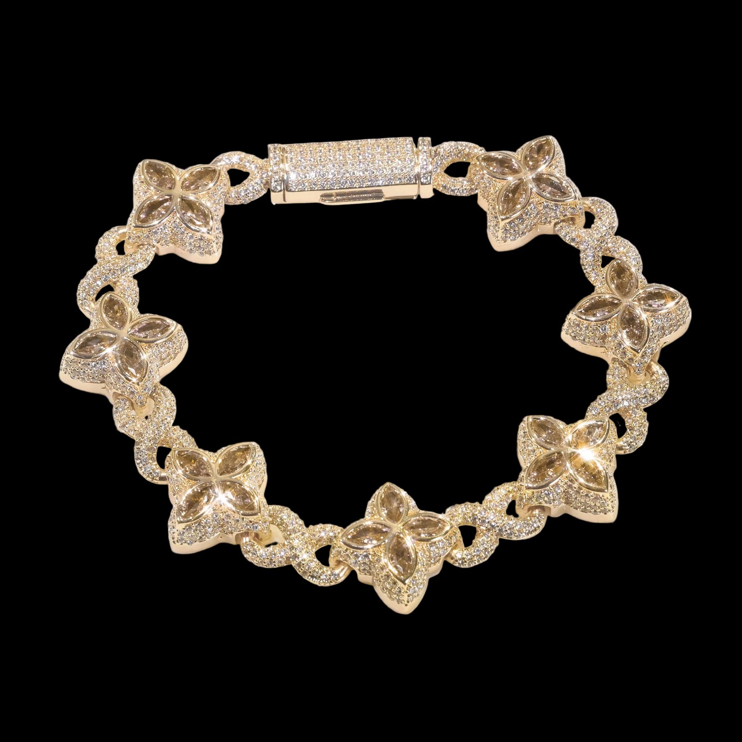 Diamond Flower Cuban Chain
