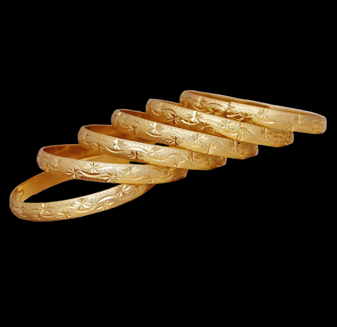 18K Gold Bangle Bracelets
