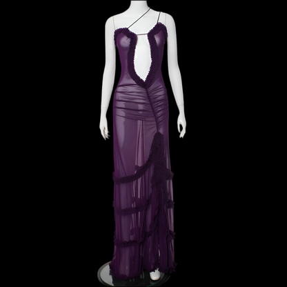 Slim Halter Maxi Dress - Luxa Rova 