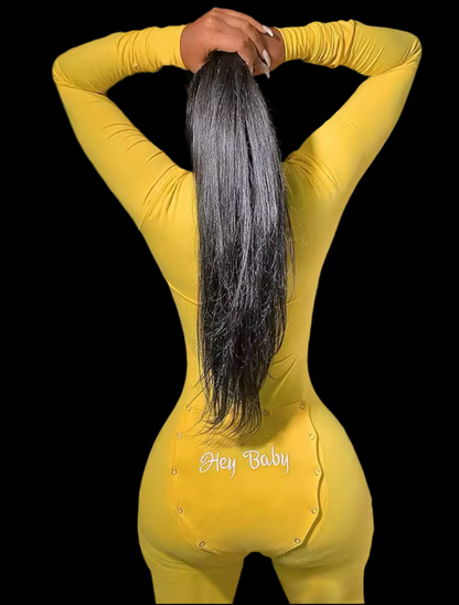 Hey Baby Onesie YELLOW - Luxa Rova 