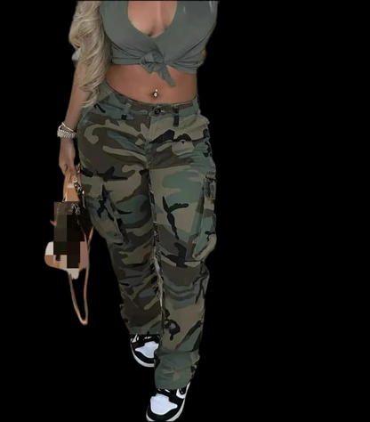 Camo Cargo Pants - Luxa Rova 