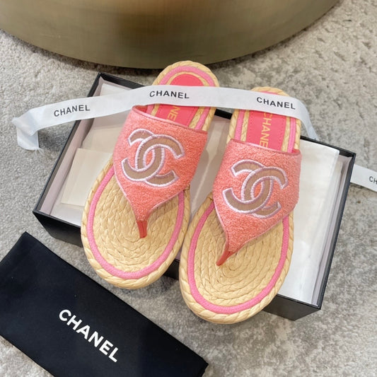 Tweed CC Thong Light Pink/Peach Sandals