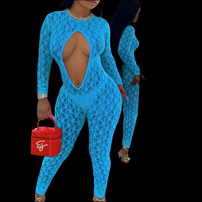 Lace See Through Jumpsuit