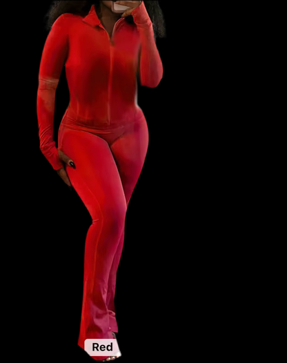 Women Tracksuit Slim Body con Pants Sets Fashion Flared Pants Set Long Sleeve Crop Tops Jacket Pant Suit For Women