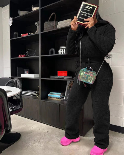 Women’s Jogger thicken fleece sweatsuit - Luxa Rova 