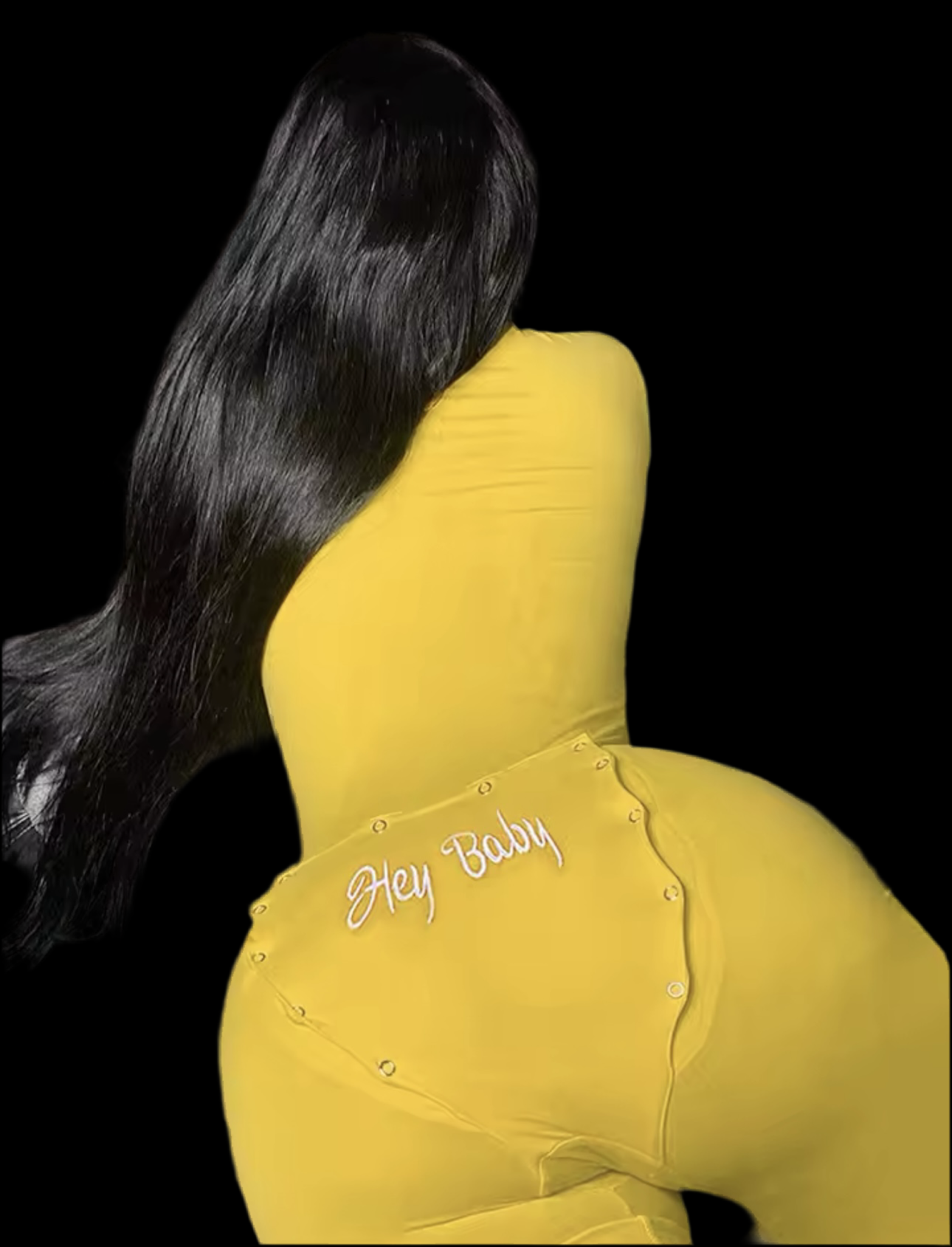 Hey Baby Onesie YELLOW - Luxa Rova 