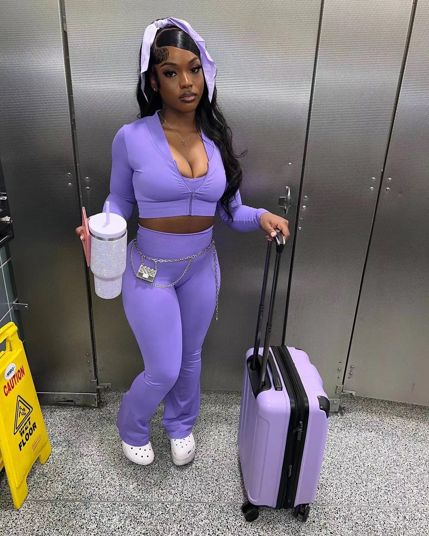 Airport Baddie Two Piece + Bow Set - Luxa Rova 