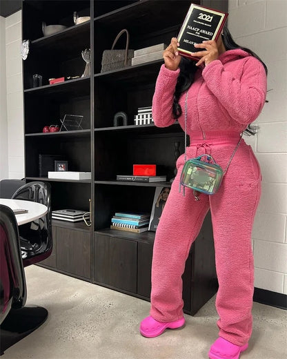 Sherpa Two Piece Pants Set - Luxa Rova 