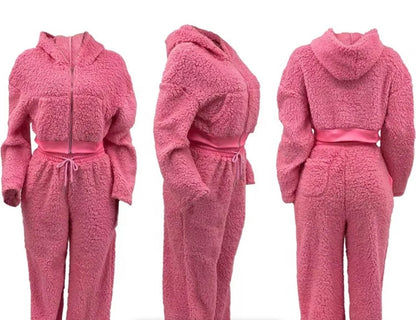 Sherpa Two Piece Pants Set - Luxa Rova 