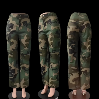 Camo Cargo Pants - Luxa Rova 