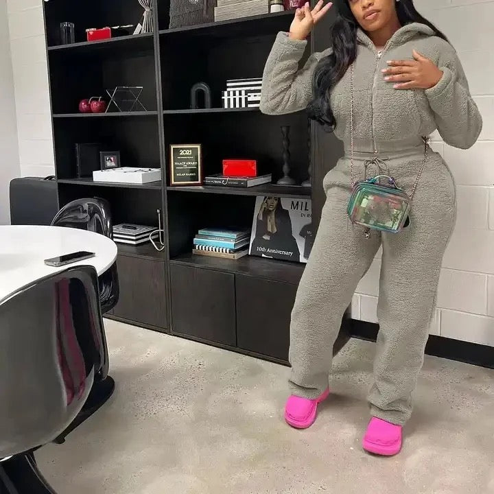 Sherpa Two Piece Pants Set - Luxa Rova 