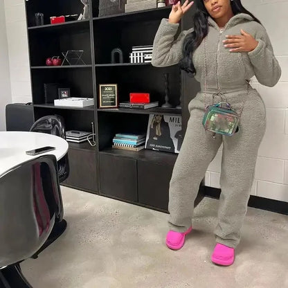 Sherpa Two Piece Pants Set - Luxa Rova 