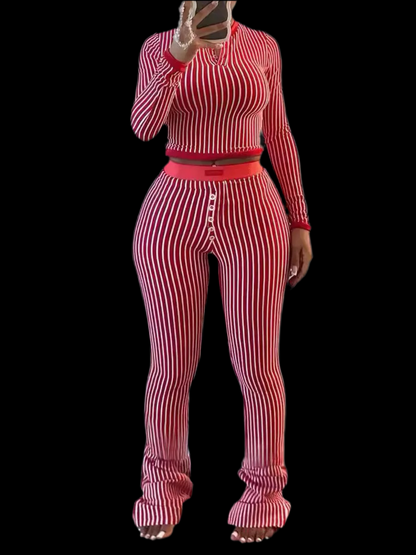 Fashion Striped trousers suit - Luxa Rova 