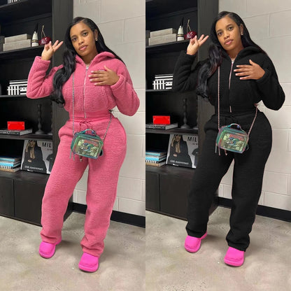Women’s Jogger thicken fleece sweatsuit - Luxa Rova 