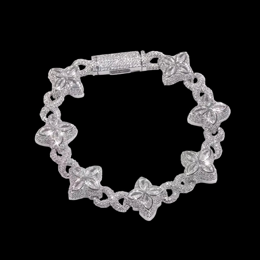 Diamond Flower Cuban Chain