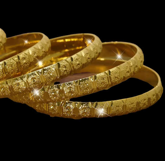 18K Gold Bangle Bracelets