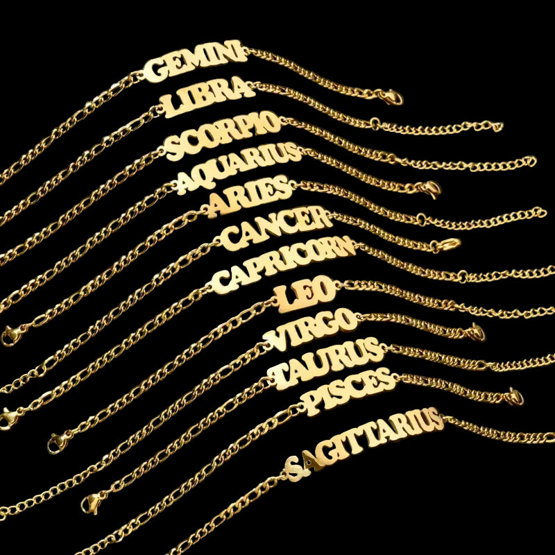 Gold Zodiac Sign Bracelet