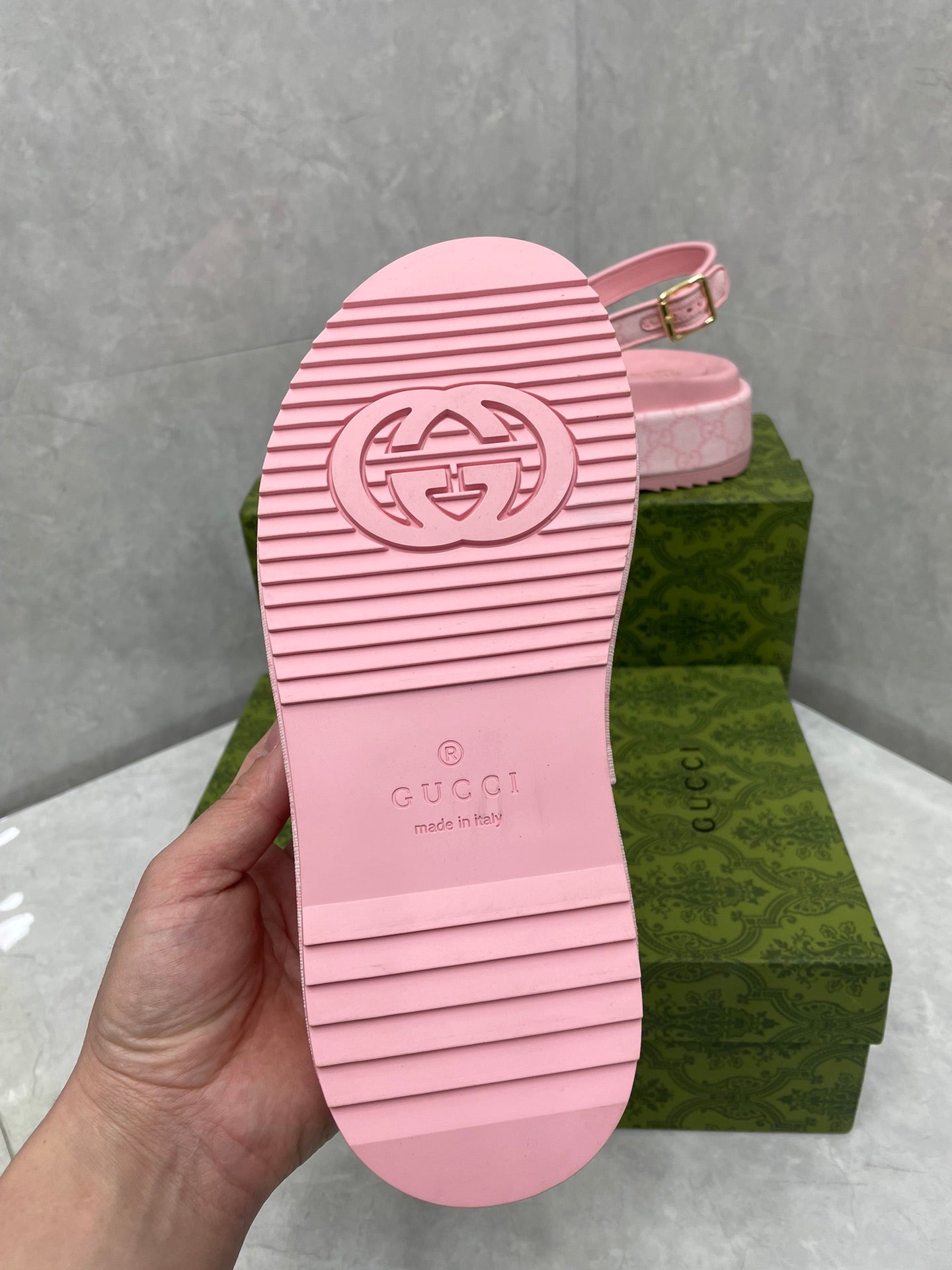 GG platform Sandals PINK