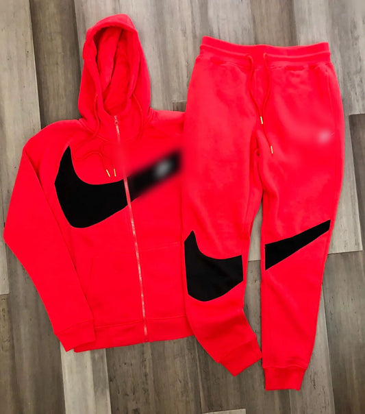 LUX N TRACKSUIT RED | LuxaRovaCo.