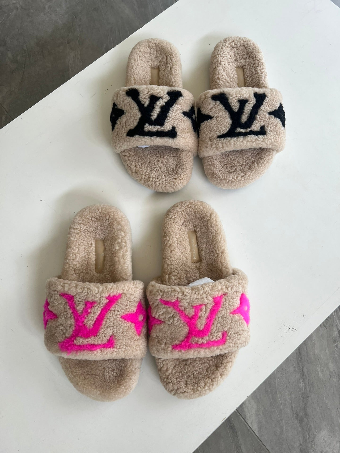 LV Sherpa Sandals