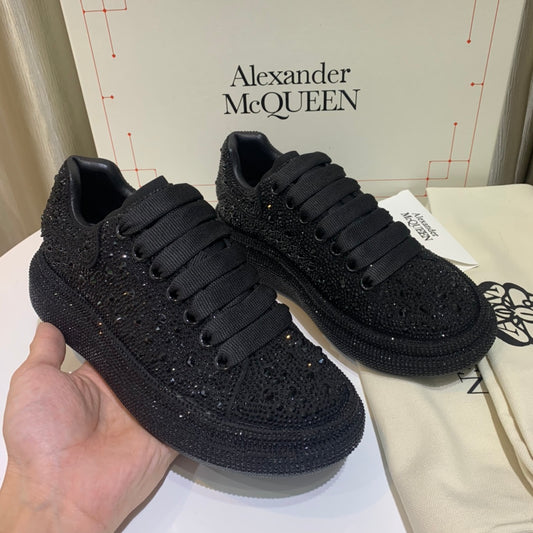 Alexander McQueen Rhinestone Sneakers BLACK