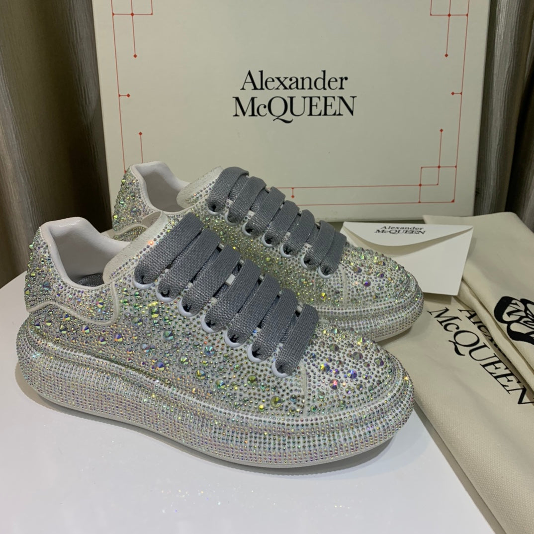 Alexander McQueen Silver Rhinestones