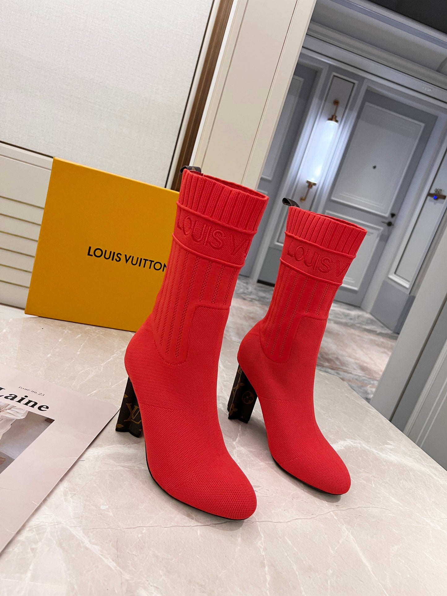 LV Sock Boots RED