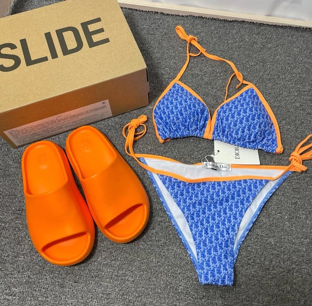 Dior Bikini+Slides Set