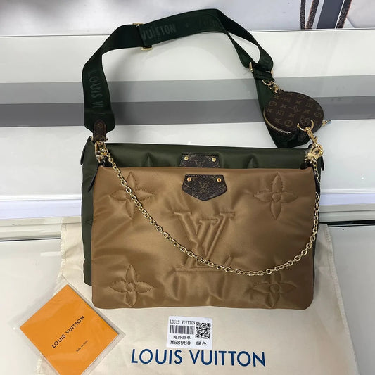 LV GREEN MONOGRAM SHOULDER BAG