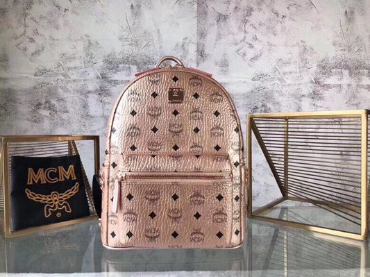 MCM ROSE GOLD BACKPACK