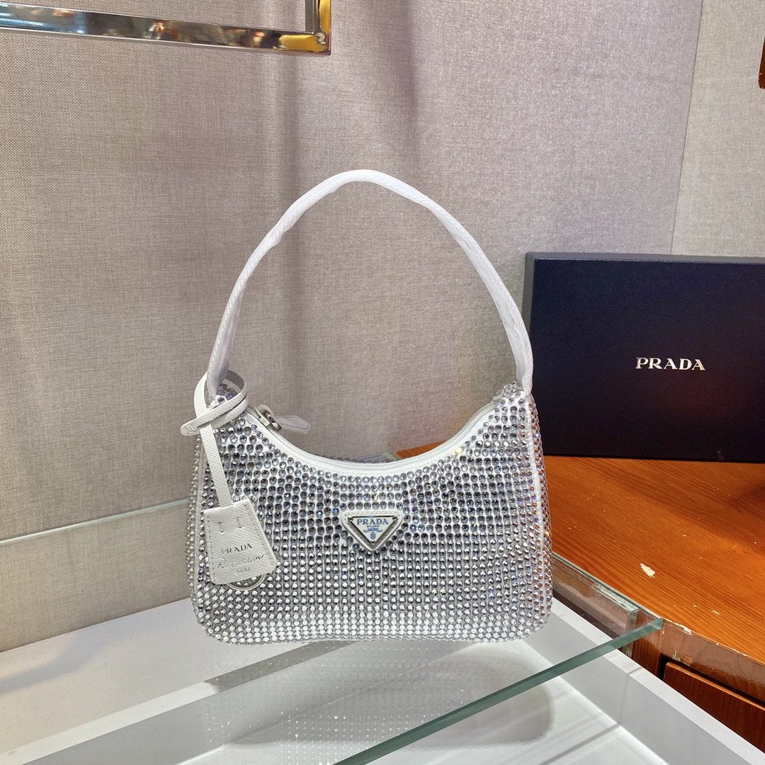 Prada Diamond Purse WHITE | LuxaRovaCo.