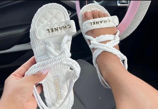 CC ROPE SANDALS WHITE