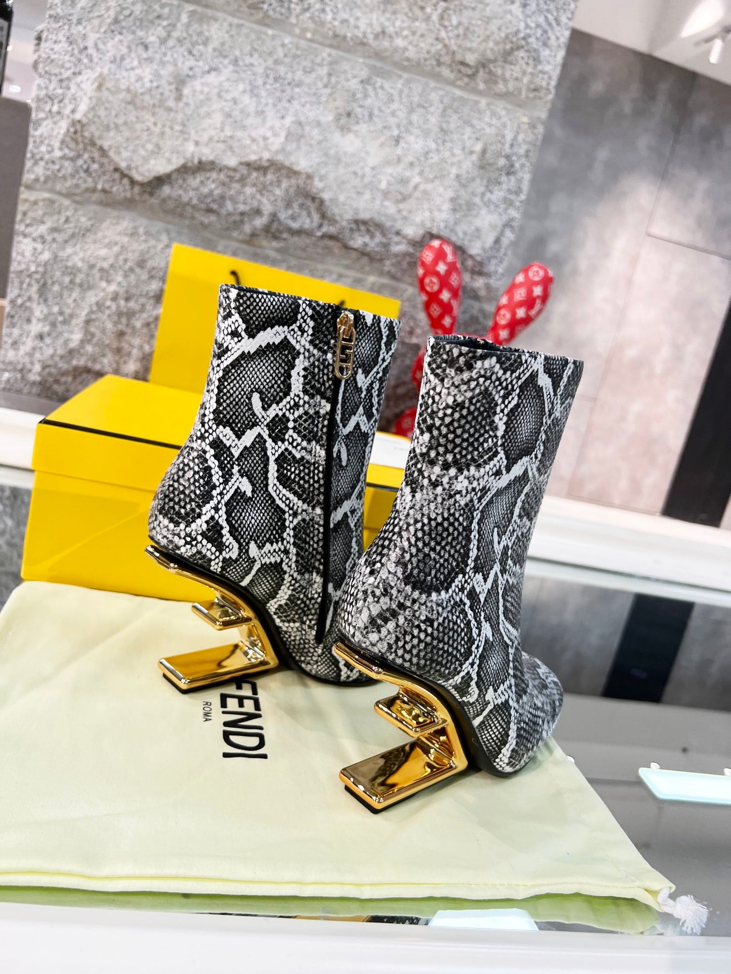 Fendi Snake Skin Boots