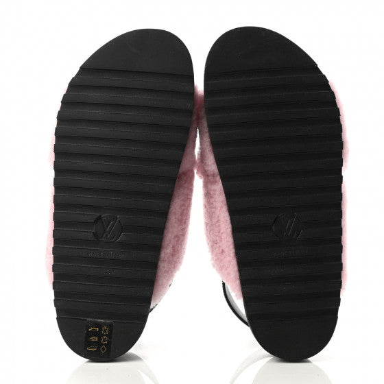 Louis Vuitton Shearling Paseo Sandals