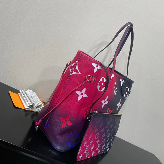 LV MULTICOLOR DARK PURPLE PINK NEVERFULL