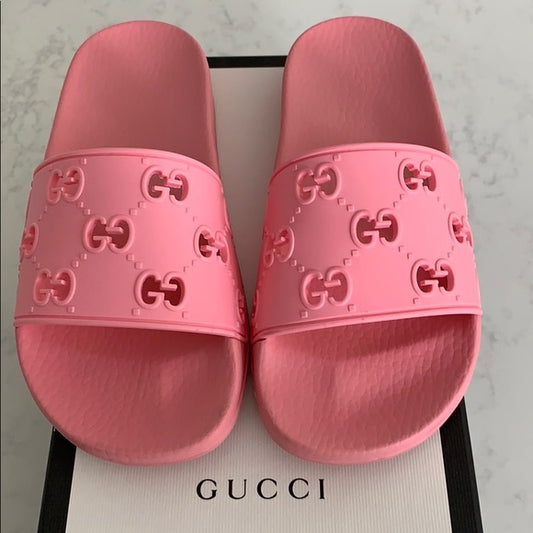 Gucci Rubber Slides PINK