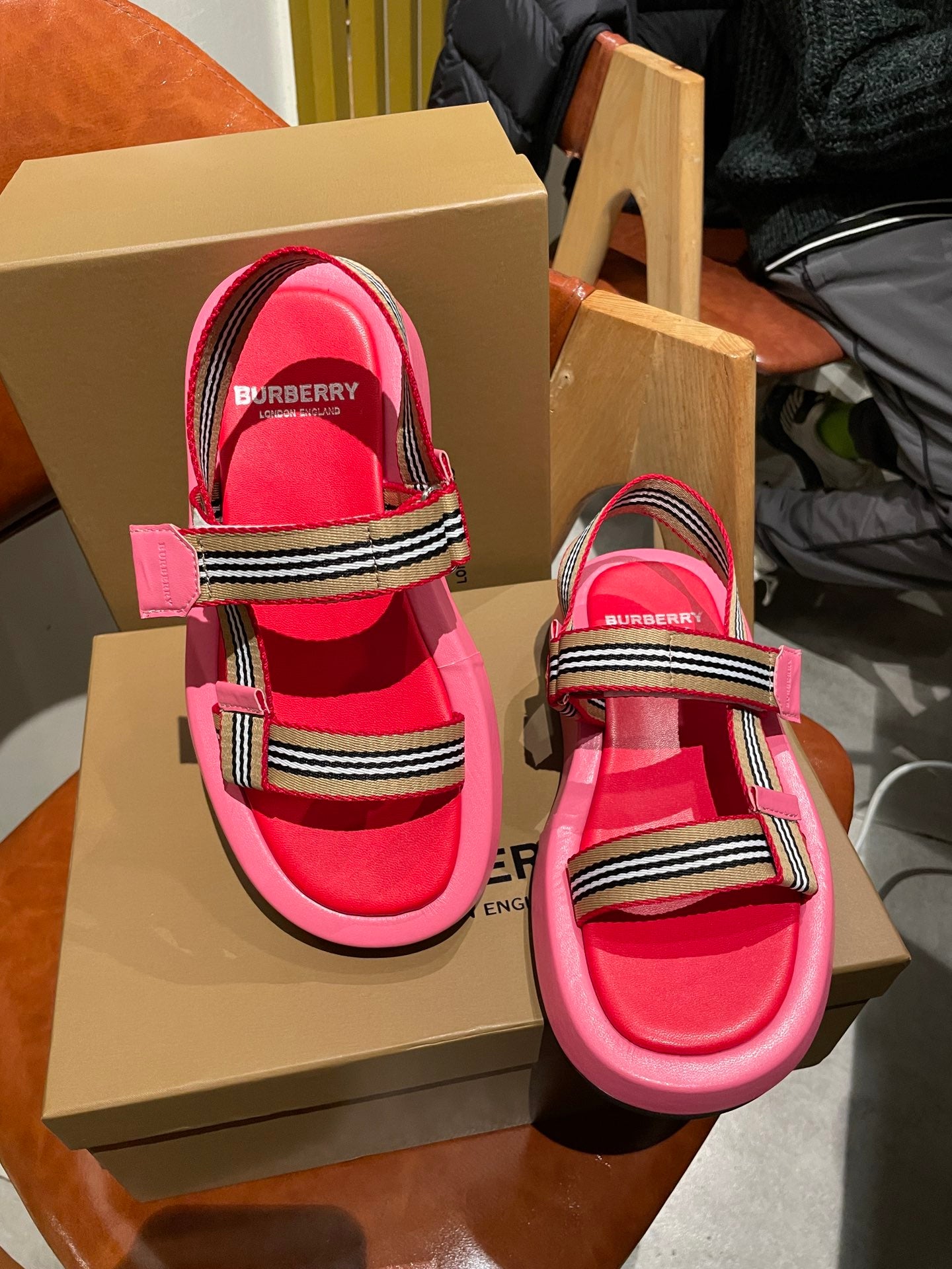 Burberry Red Sandals