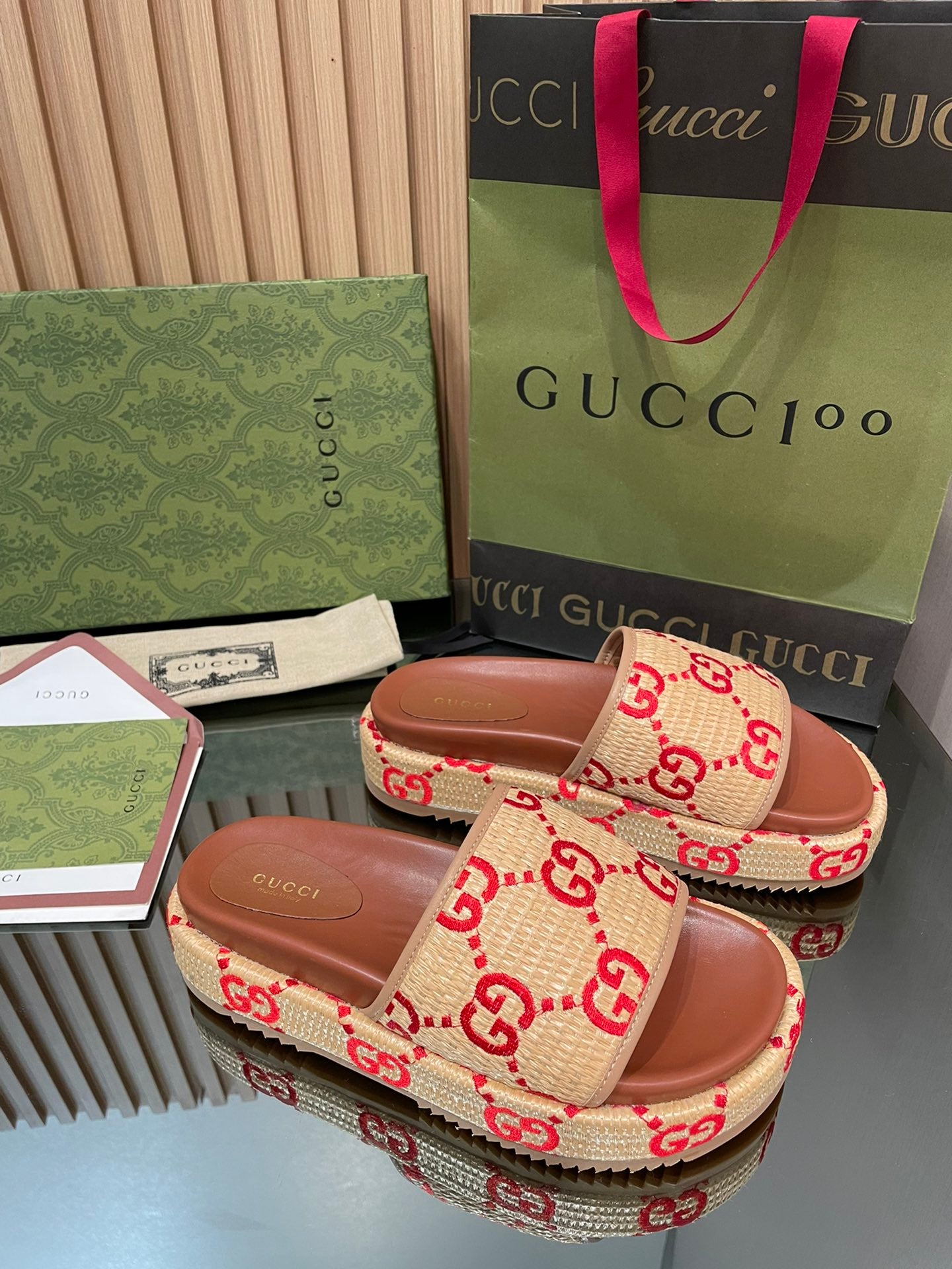 Gucci Red Sandals