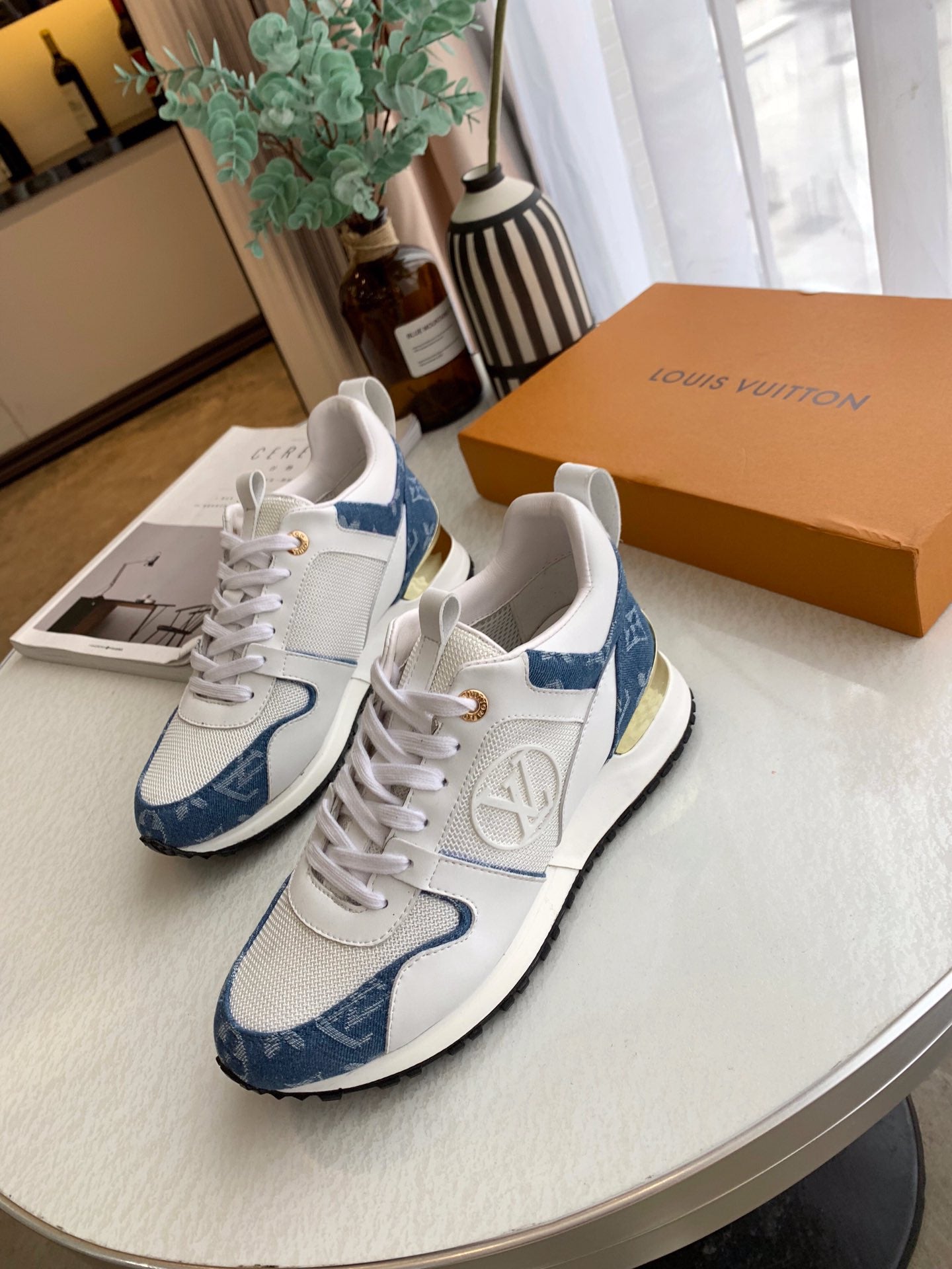 LV Monogram Sneakers Blue Jean