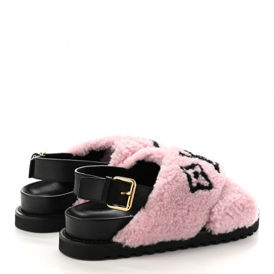 Louis Vuitton Shearling Paseo Sandals