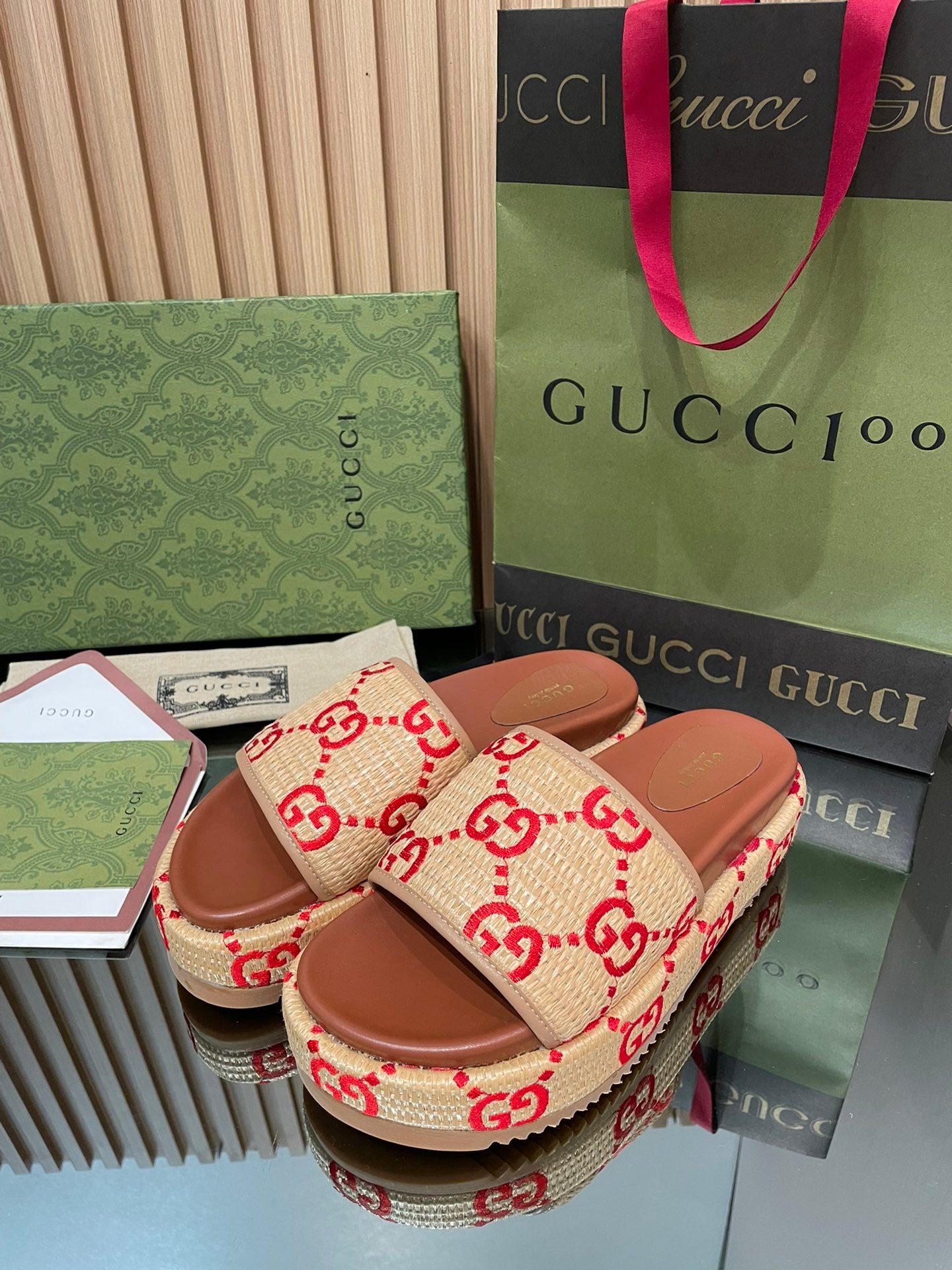 Gucci Red Sandals