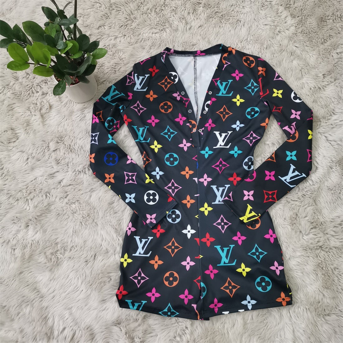 LV MULTICOLORED ONESIE