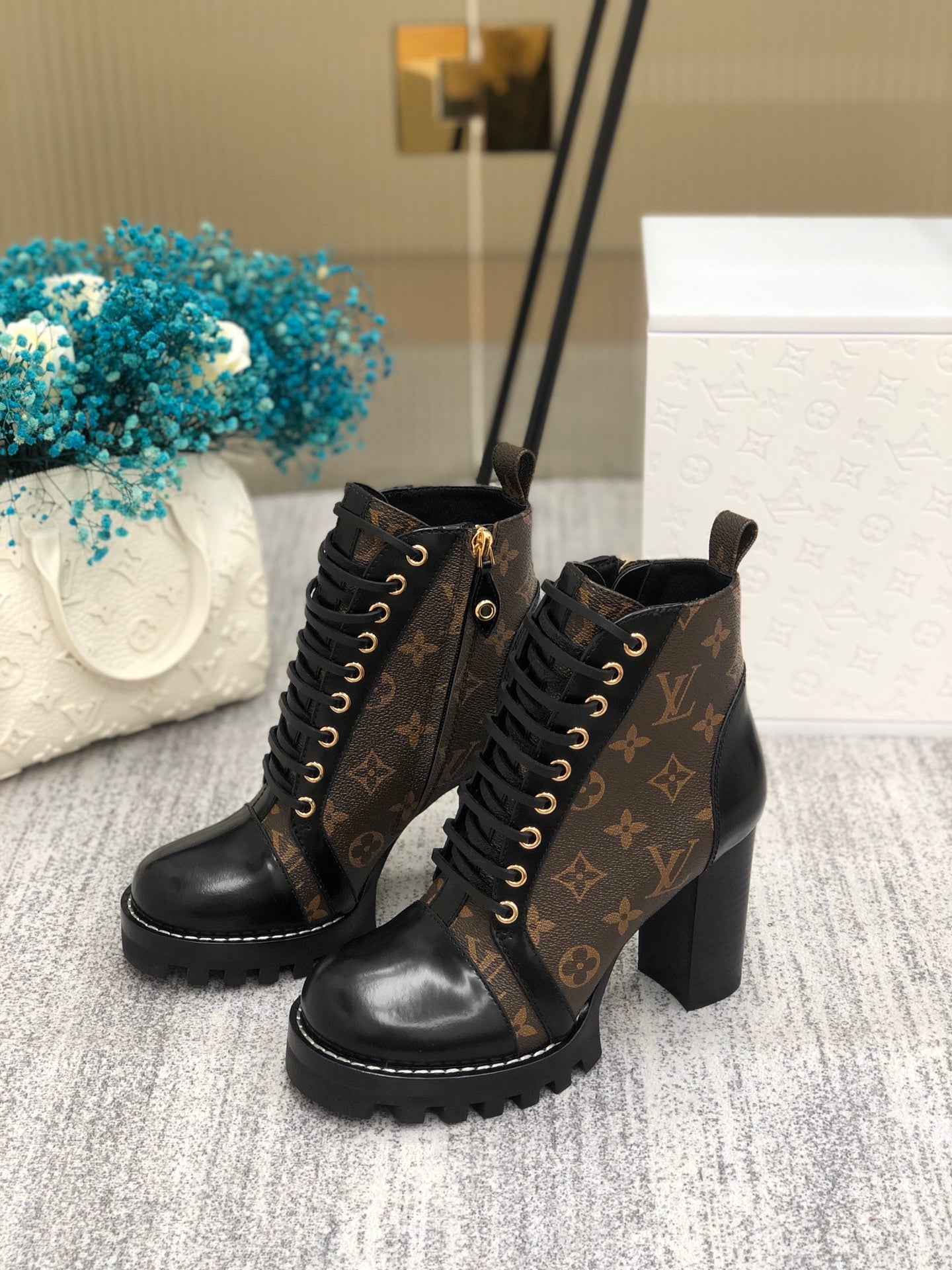 Louis Vuitton heel boots