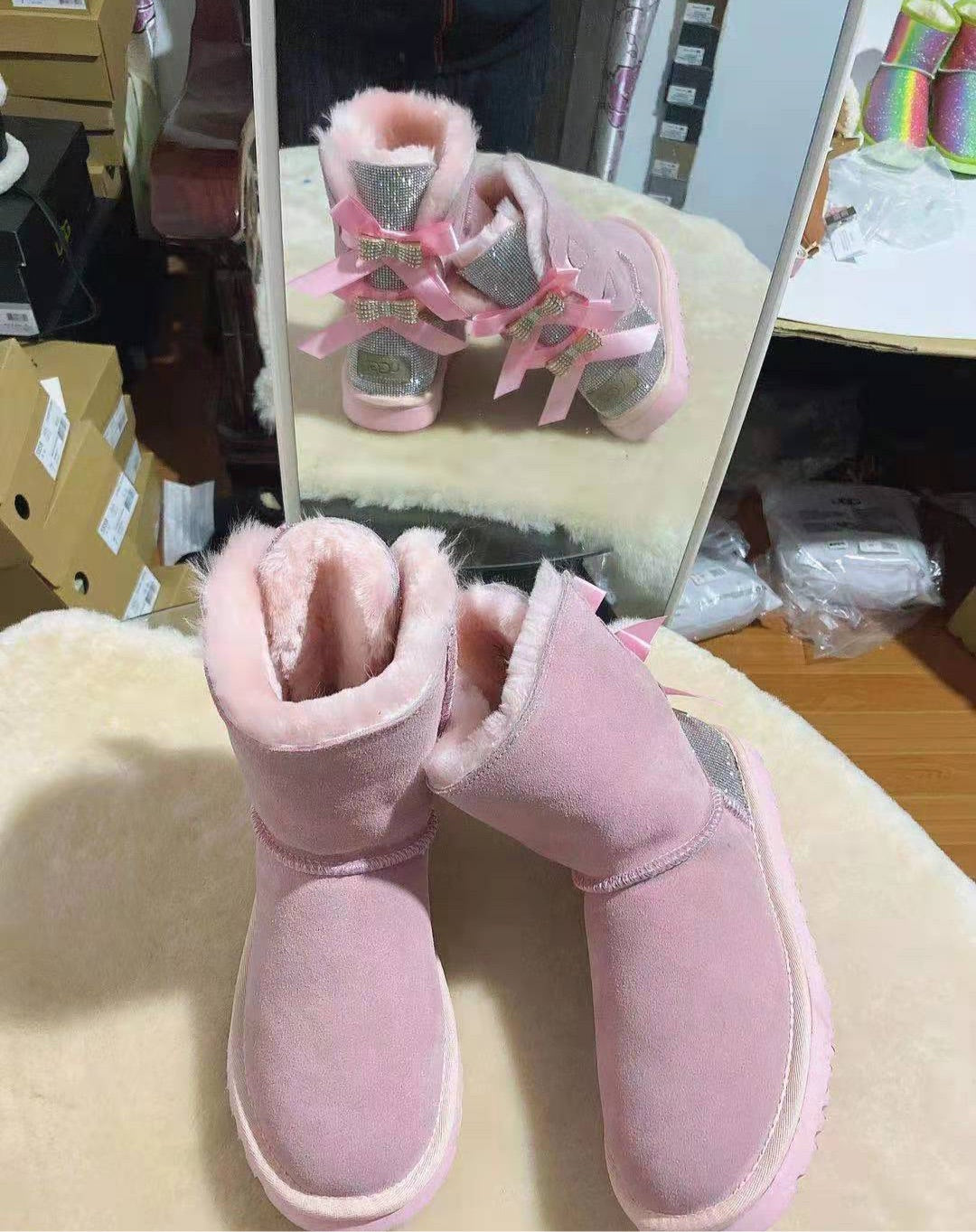 Diamond Uggs with Bows